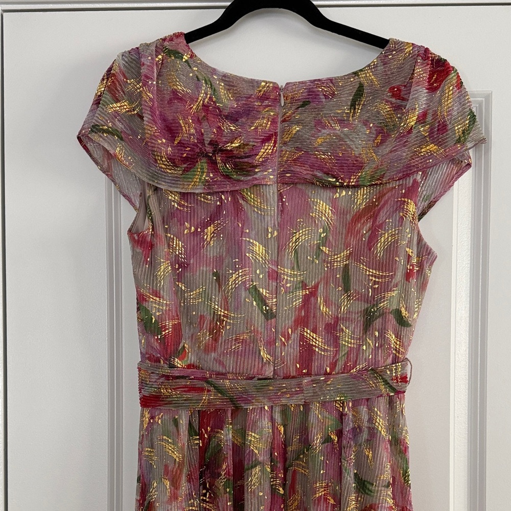 Jessica Howard Pink and Gold Floral Maxi Dress - Picture 5 of 11